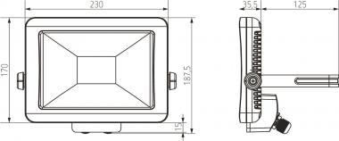 Theben LED-Strahler      theLeda B30L BK 