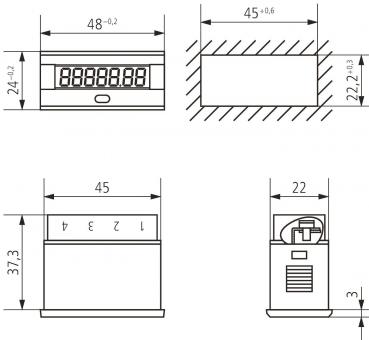 THEB Betriebsstundenzähler BZ146230V50Hz 