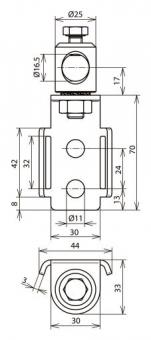 DEHN Befestigungsbügel bis 30mm   106321 