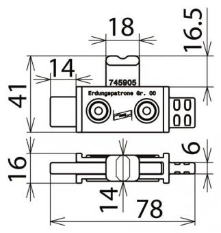 DEHN Erdungspatrone Typ D  EP NH00 VI TA 