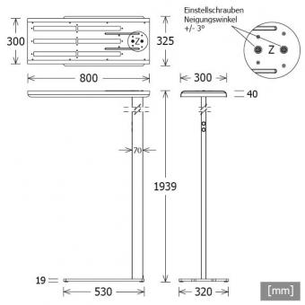 LTS LED-Stehleuchte  OPT-S 110.840.1/DIM 