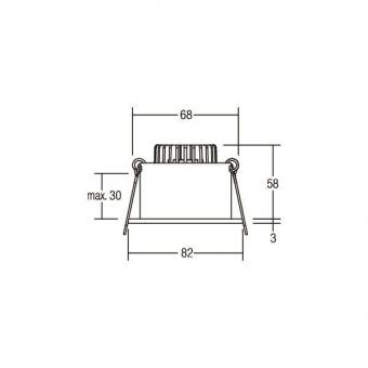 BRUM LED-Einbauleuchte 6W 230V  38266073 