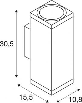 SLV THEO PRO L Wandaufbauleuchte 1010191 