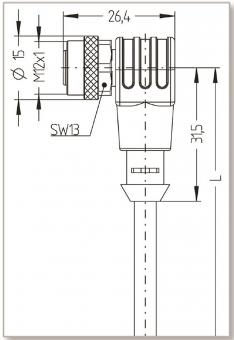 LED2WORK Sensorkabel 4p PUR    200100-07 