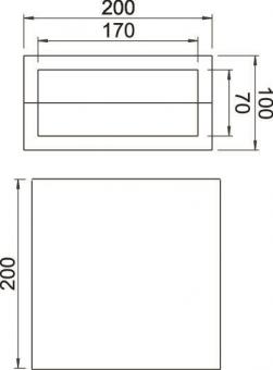 OBO FBA-F Fertigrahmen 200x200x100 rot 