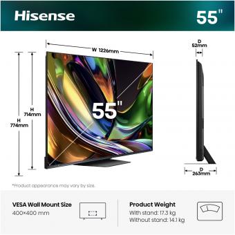 Hisense 55UR8DS sw Mini LED-TV RGB 