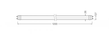 LEDV LED Tube Ext Perf 15W/840 (36W) 