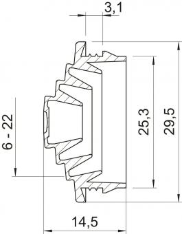 OBO EDS M25 LGR Einsteckdichtung f.3mm 