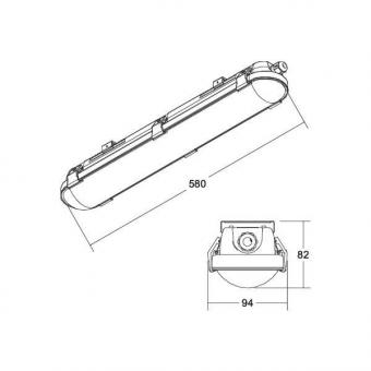 BRUM FR-Wannenleuchte Humid One 78011114 
