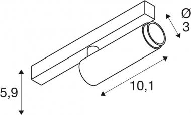 SLV GRIP! S 48V Spot zylindrisch 1008407 