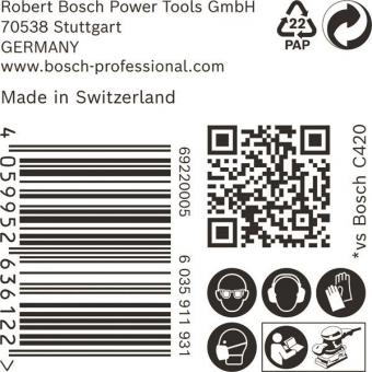 Bosch Schleifpapier EXPERT C470 50 Stück 