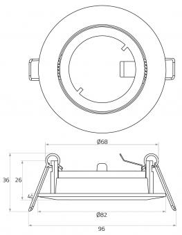 RUTEC Einbaustrahler Altmessing ALU55376 