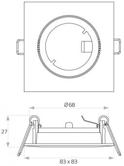 RUTEC Einbaustrahler GU5,3      ALU55479 