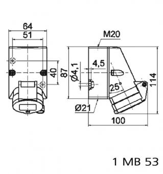 BALS CEE Wandsteckdose 16A 3-polig   119 