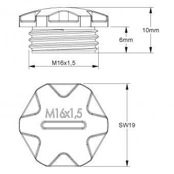 Kleinhuis Verschlussschraube M16  514M16 