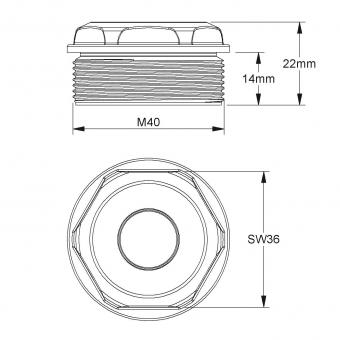 HKL Membrannippel M40               1485 