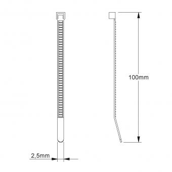 Kleinhuis Kabelbinder 98x2.5mm  1709/210 