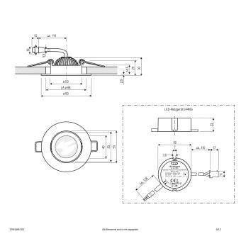 EVN Einbaustrahler Compacto  ESW44N61302 