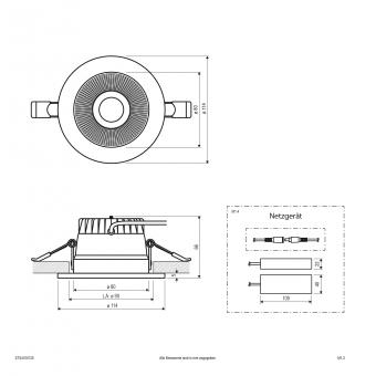 EVN LED Deckeneinbau -rund -  ET54100125 