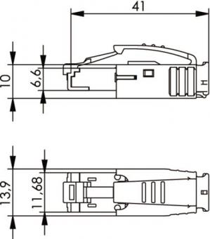 TG STX IP20 RJ45-Stecker     J80026A0001 