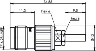 TEGA TNC-Kabelbuchse         J01011A0050 