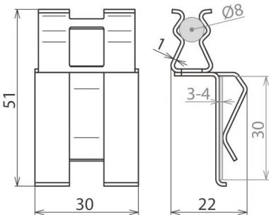 Dehn 308141 DC BK 8 DC BK 8 FL30 STBLANK 