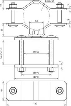 Dehn 105376 BS    BS D40.50 4K60.120 V2A 