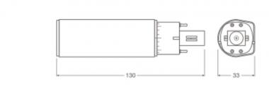 LEDV DULUX LED D/E 6W/830 120° (13W) 