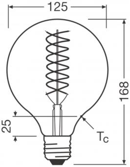 Osram Vintage 1906 LED 8.8W 824 Gold E27 
