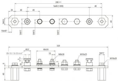 Dehn 472245 PAS PAS 6AP M8 M10 KSM10 V4A 