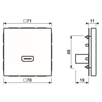 JG Multimediaanschlusssystem  MALS1112WW 