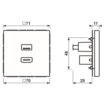 JG Multimediaanschlusssystem  MALS1163WW 