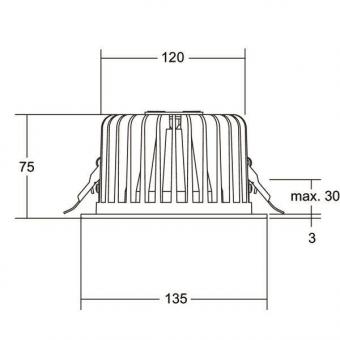 Brumberg LED DL 230V 4000K rund 12562174 