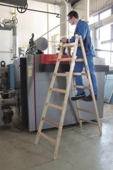 Krause Holz-Sprossen-Doppelleiter 2x5 