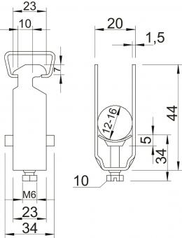 OBO 2056 16 A2 Bügelschelle 12-16mm A2 1 