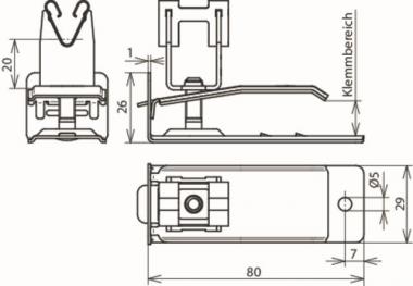 DEHN Dachleitungshalter Niro mit  206399 