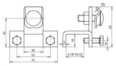 DEHN Anschlussklemme senkrecht    372110 
