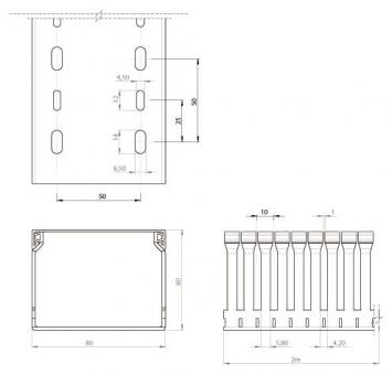 Unex Verdrahtungskanal RAL7035  60.80.88 