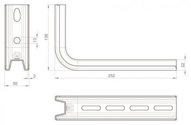 Unex Tragkonsole 200mm             66207 