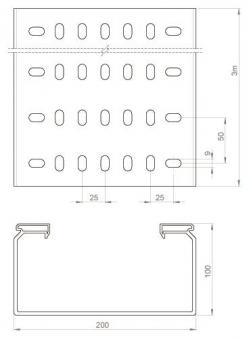 Unex Kabelrinne gelocht            66220 