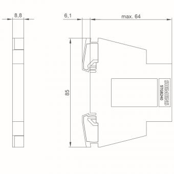 Siemens 5TG8240 Distanzstück 0,5 TE 