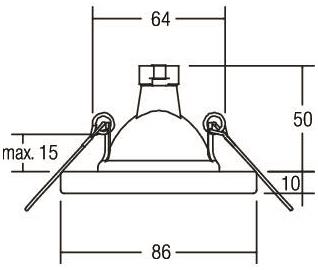 BRUM Einbaustrahler edelstahl    2264.22 