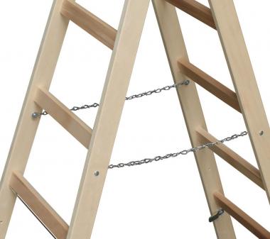 KRAU Sprossen-Doppelleiter (Holz) 170064 