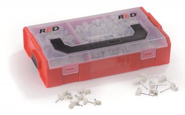 RED BOXX mini bestückt mit Nagelschellen 