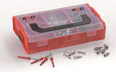 RED BOXX mini bestückt mit Schlagdübeln 