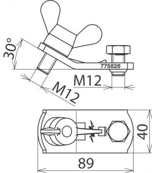 DEHN Erdanschluss1ück m. Flügelsc 775626 