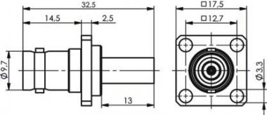 TEGA BNC-Kabelbuchse         J01001A0079 
