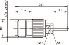TEGA TNC-Kabelbuchse         J01011A0050 