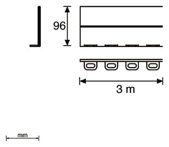 Unex Trennwand 100mm lichtgrau     66831 