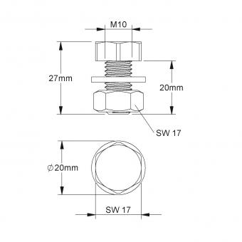 Kleinhuis Kontaktschraube MS   404M10/20 